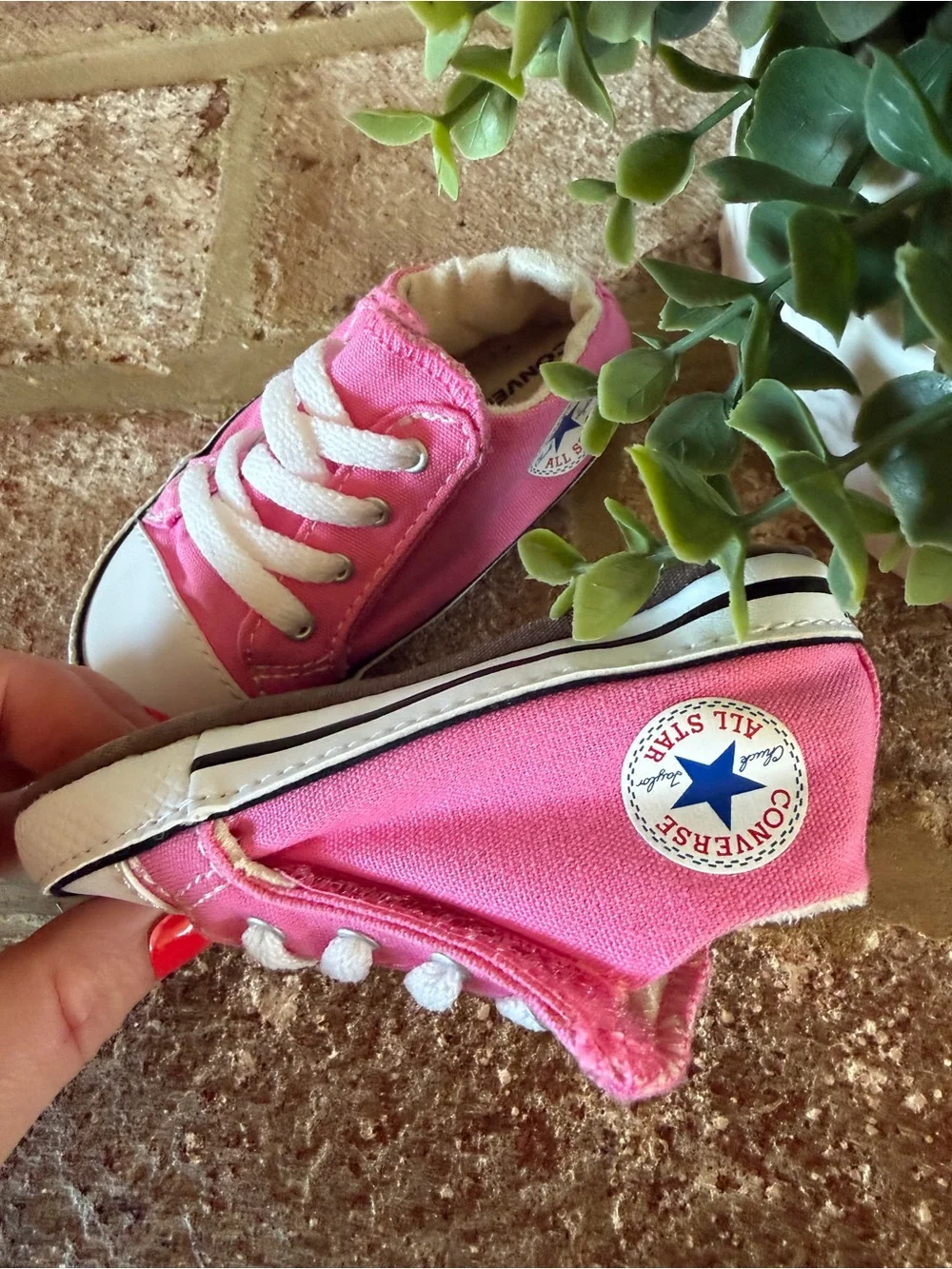 Converse | Pink Canvas Kids Sneakers with White Laces